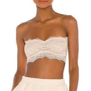 Free People Lacey Looks Lace Bandeau in Nude in Small